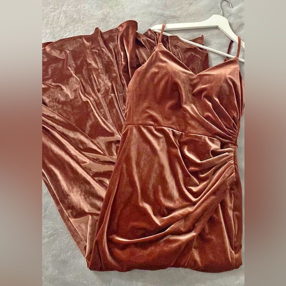 Revelry Dresses & Skirts - Revelry Rory Velvet in Terracotta Dress